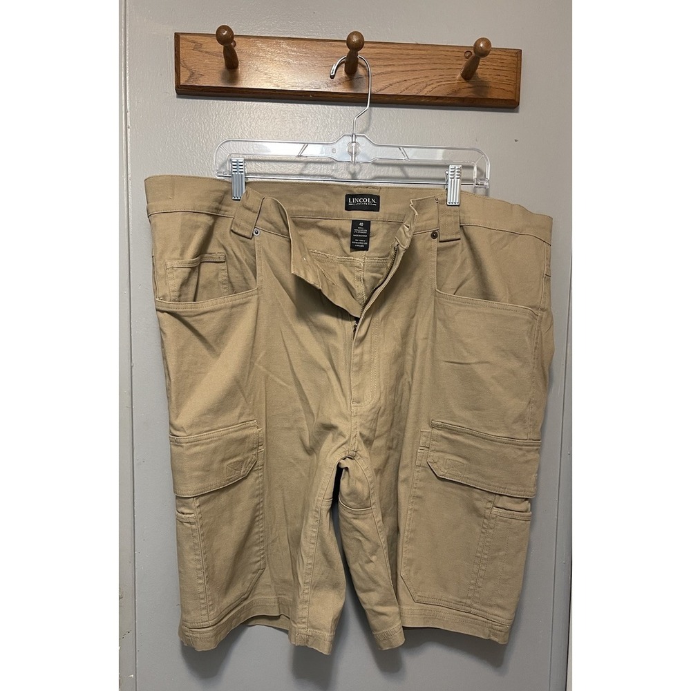 LINCOLN OUTFITTERS Cargo Shorts Khaki Mens Size 40x 10.5 Tactical NWOT
